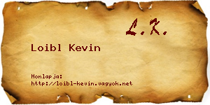 Loibl Kevin névjegykártya