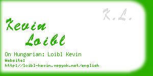 kevin loibl business card